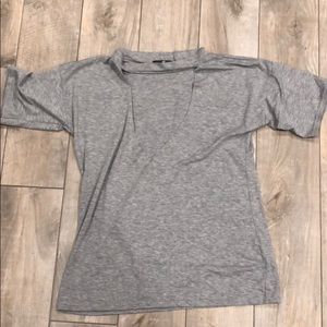 Destroy cut out neck T-shirt